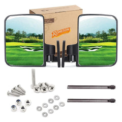 Golf Cart Side Mirrors without Blind Spot Mirrors Universal