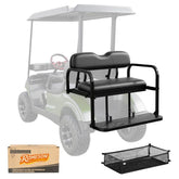 Golf Cart Rear Flip Folding Seat Kit for Yamaha G29 Drive 2007-2016 Cargo Deck & Storage Bag