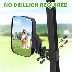 Golf Cart Side Mirror with Anti-Fog Film HD Shatterproof