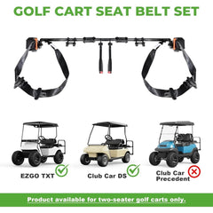 3-Point Golf Cart Seat Belts Kit for EZGO TXT & Club Car DS