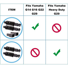 Golf Cart Lift Heavy Duty Rear Shocks Spring for Yamaha
