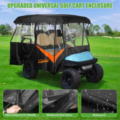 Golf Cart Enclosure Extended Roof 4 Seater Explosion Proof Zipper Design Universal