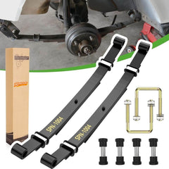 Golf Cart Rear 3-Leaf Spring Kit with Heavy Duty Bushings & Sleeves for EZGO TXT 1995-2013