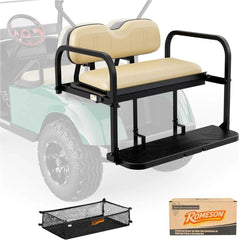 Golf Cart Rear Seat, Flip Folding Back Seat Kit Fits EZGO TXT