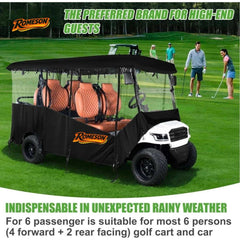6 Passenger Golf Cart Enclosure - 600D Waterproof Cover Universal