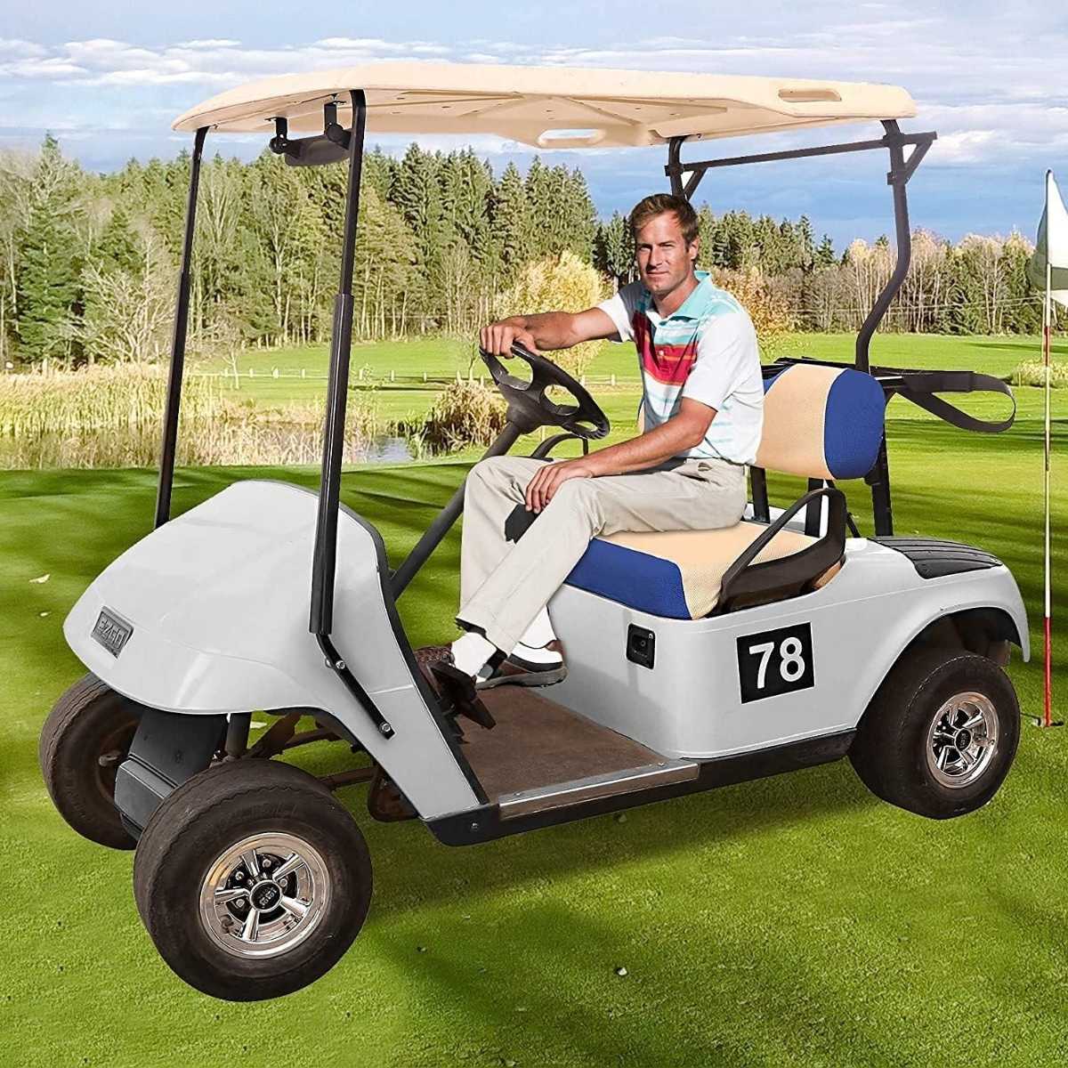 Premium Golf Cart Front Seat Covers for EZGO TXT RXV & Club Car DS 2000-up Secondary image