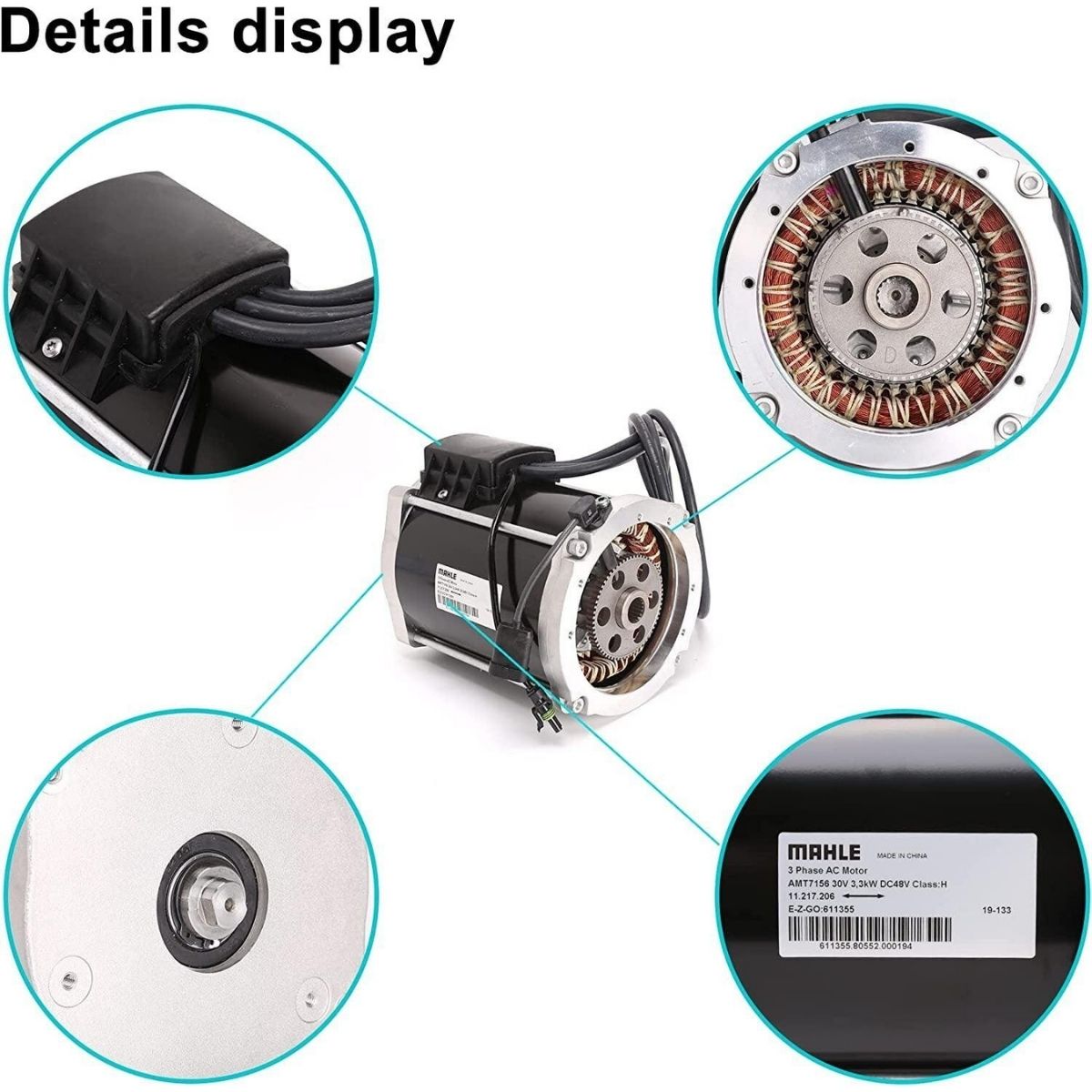 48V Golf Cart Motor for EZGO RXV 2008-Up & 2FIVE 2010-2015 Secondary image