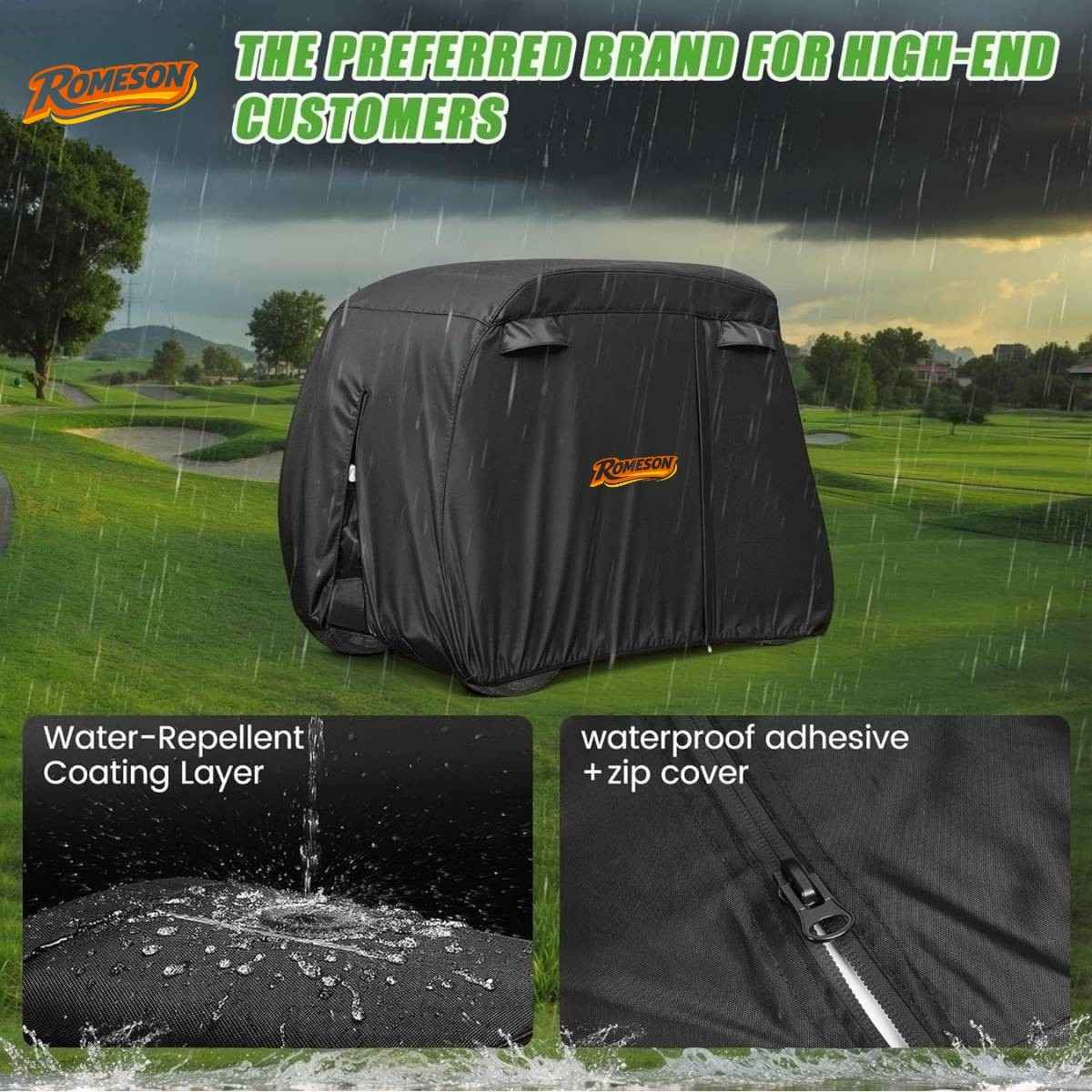 Golf Cart Cover for 2-4 passenger Waterproof Sunproof Universal Secondary image