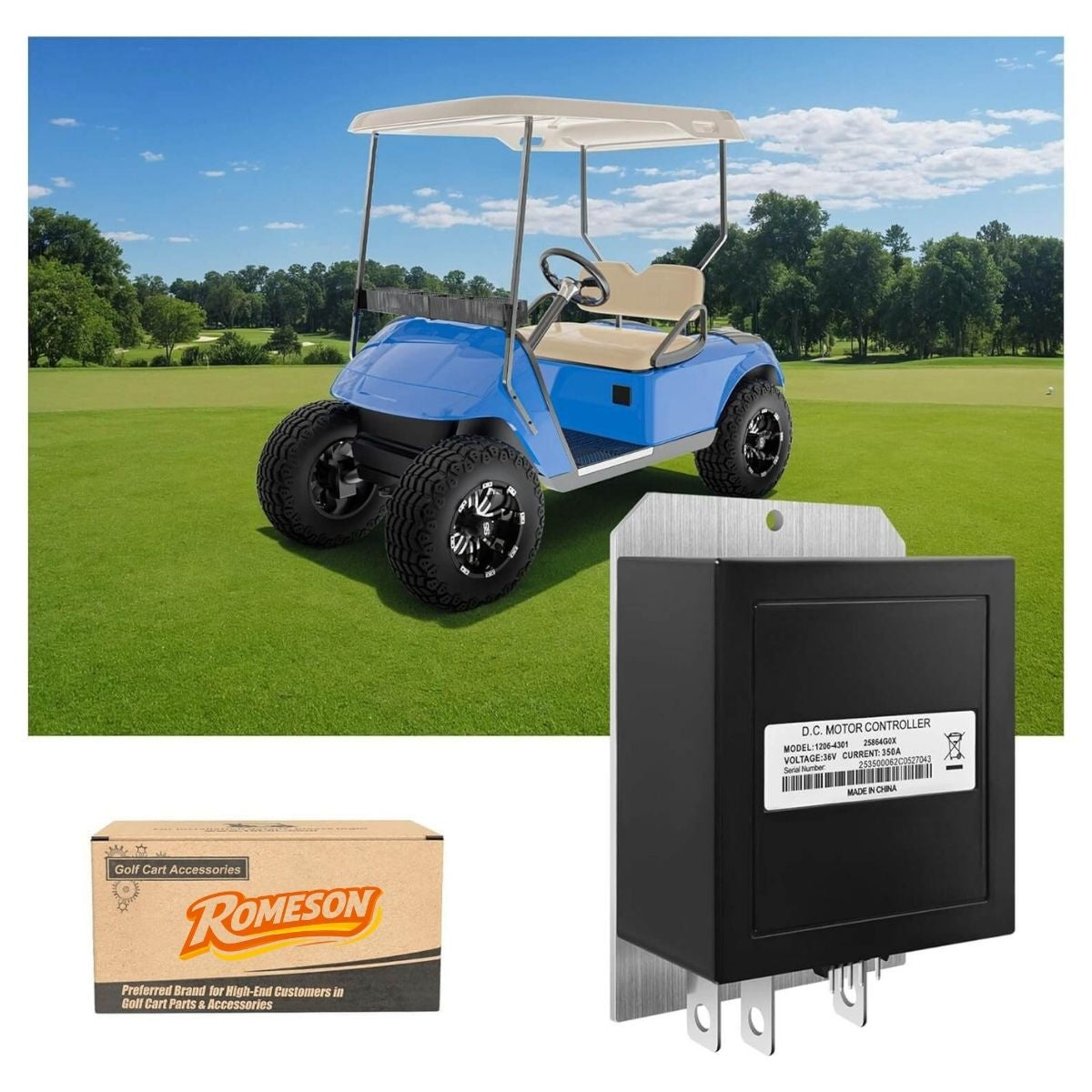 Golf Cart Speed Controller 36V 350A 5Pin Suitable for Curtis EZGO TXT and MED Main image