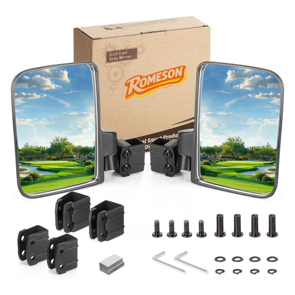Golf Cart Side Mirrors No Drilling Required Universal