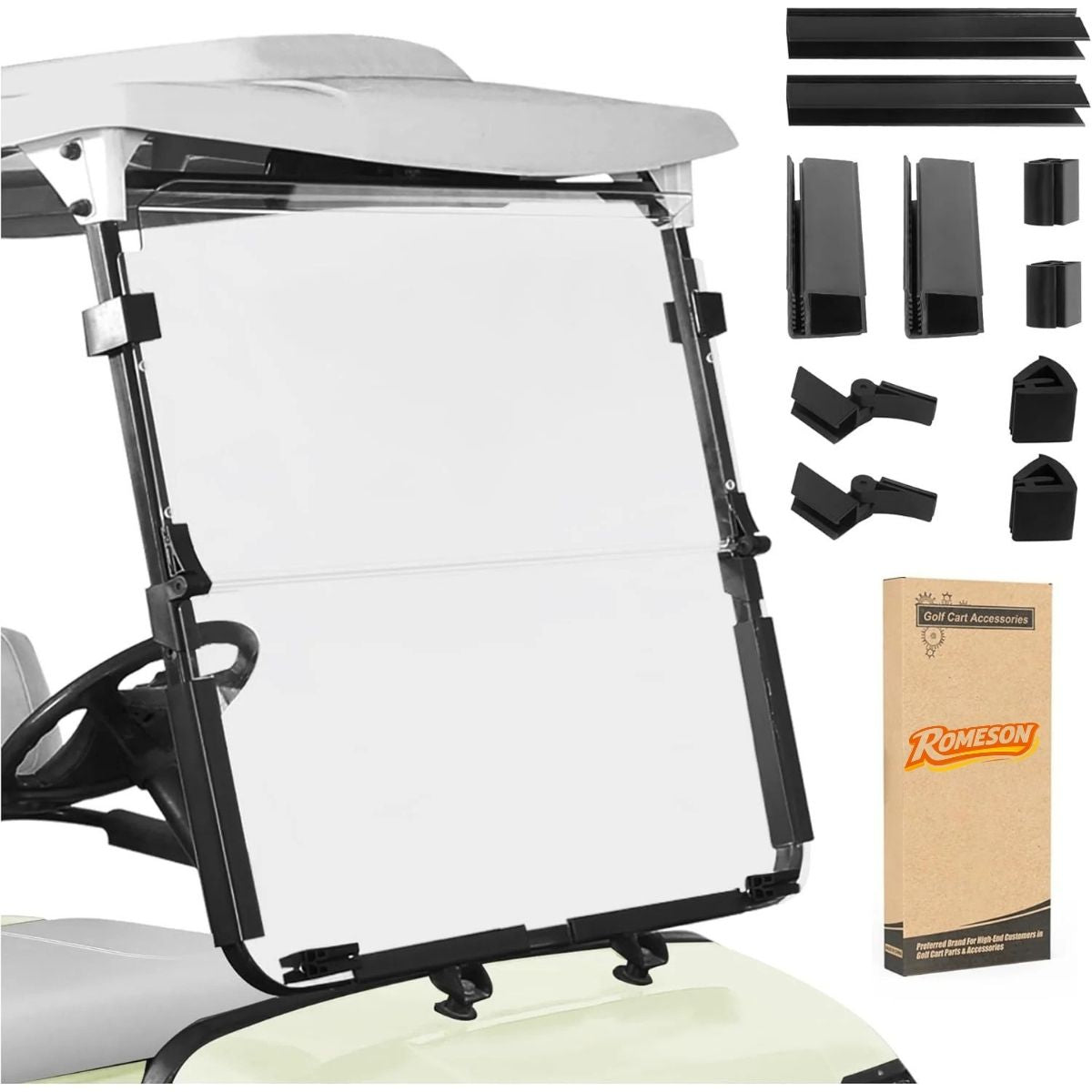 Golf Cart folding windshield for Yamaha G14 G16 G19 G&E 1995-2003 Main image
