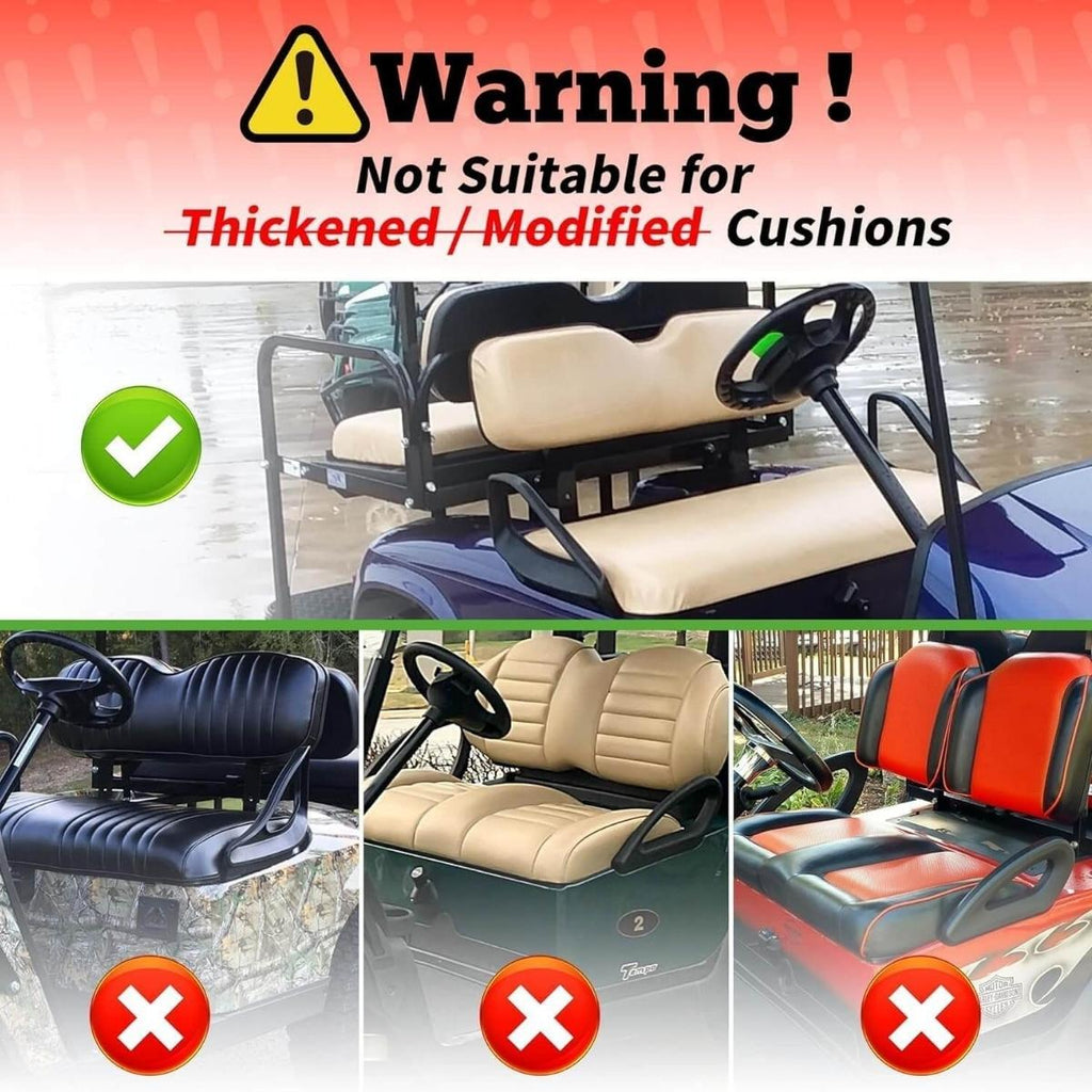 Golf Cart Front Rear Seat Cover Set for Club Car Precedent Onward Tempo & Yamaha G29 Drive & Drive 2