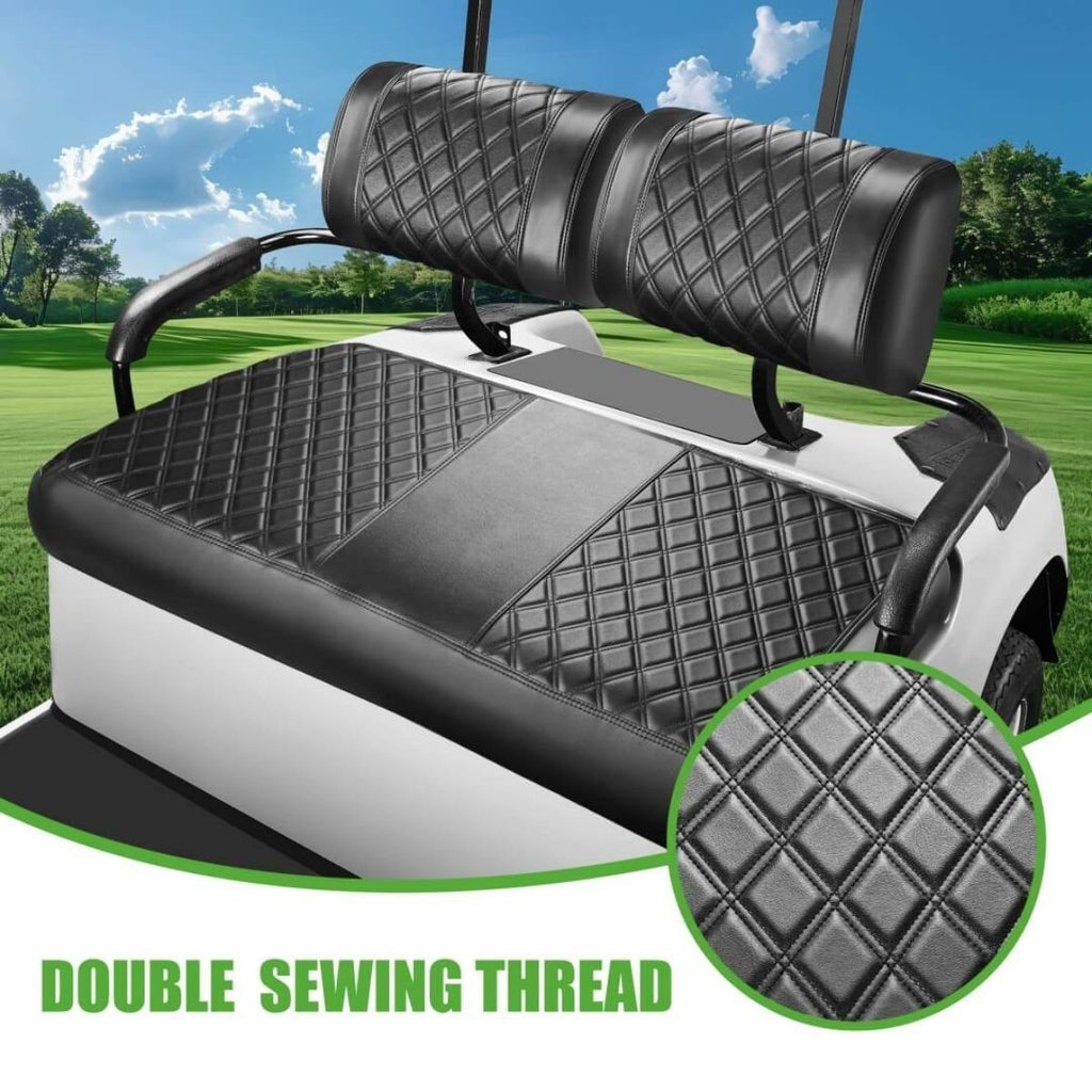 Golf Cart Leather Seat Cover for Yamaha G2-G22 No-Staple Installation