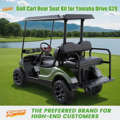 Golf Cart Rear Flip Folding Seat Kit for Yamaha G29 Drive 2007-2016 Cargo Deck & Storage Bag
