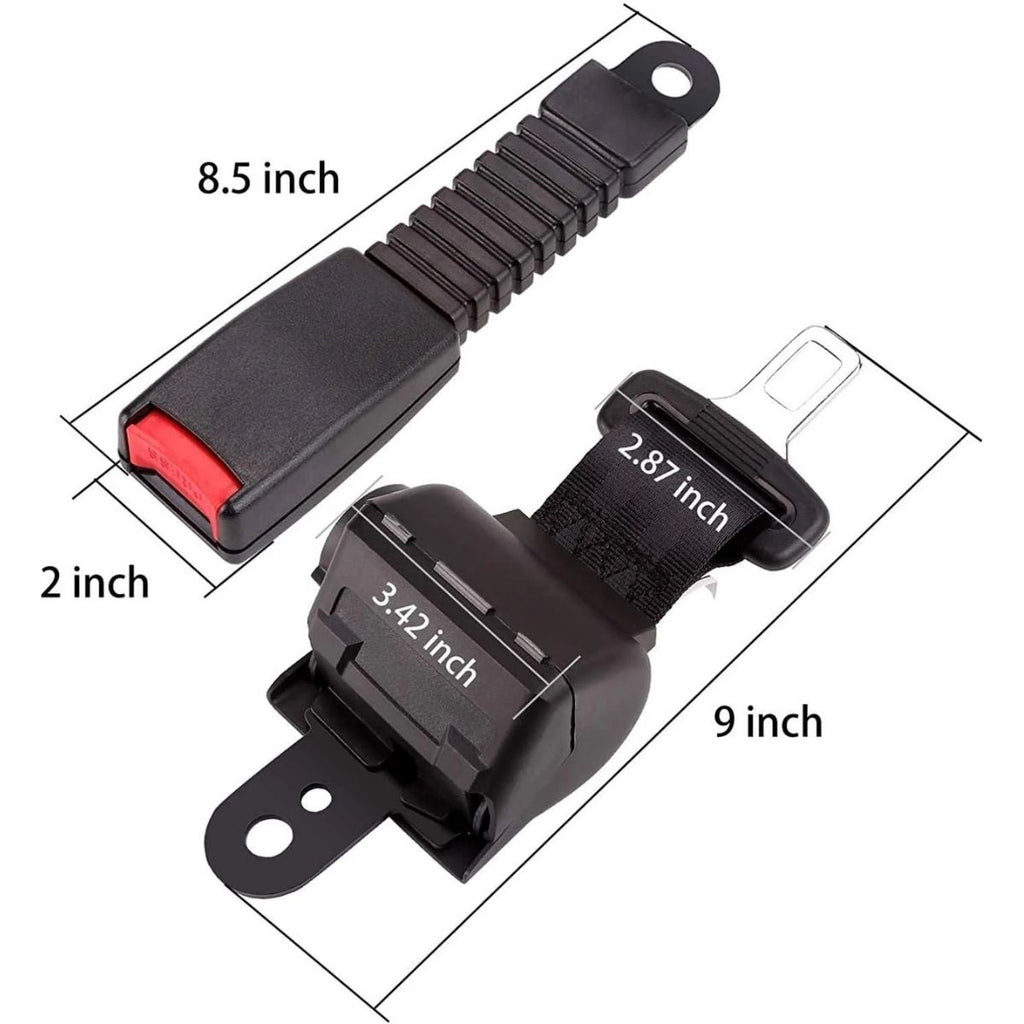 Retractable Front Rear Golf Cart Seat Belt Kit Universal