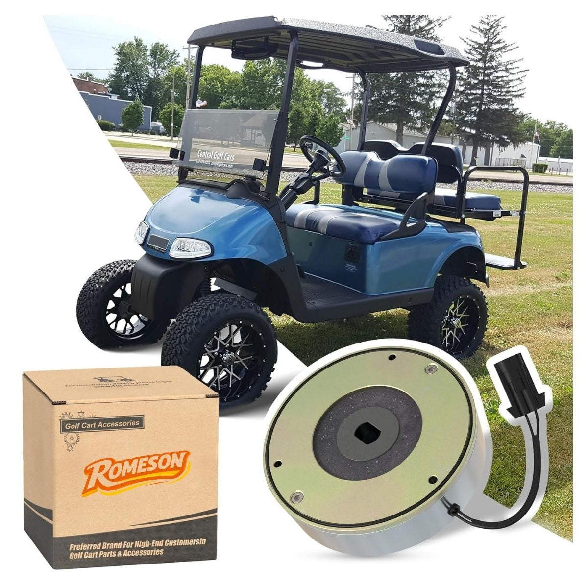 Golf Cart Motor Brake for EZGO RXV 48 Volt Electric Upgraded Secondary image