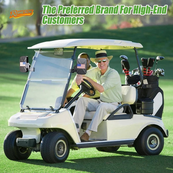 Golf Cart Side Mirror with Anti-Fog Film HD Shatterproof