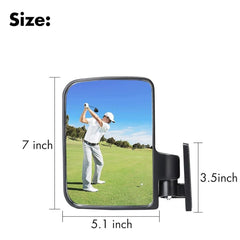 Golf Cart Side Mirrors without Blind Spot Mirrors Universal