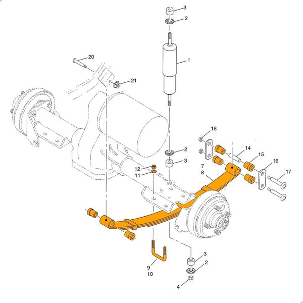 Golf Car Suspension Leaf Spring Kit for Club Car Precedent