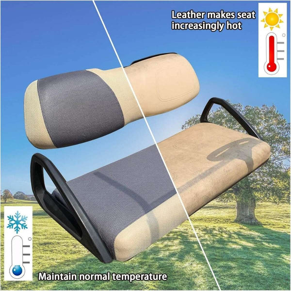 Golf Cart Front Rear Seat Cover Set for Club Car Precedent Onward Tempo & Yamaha G29 Drive & Drive 2