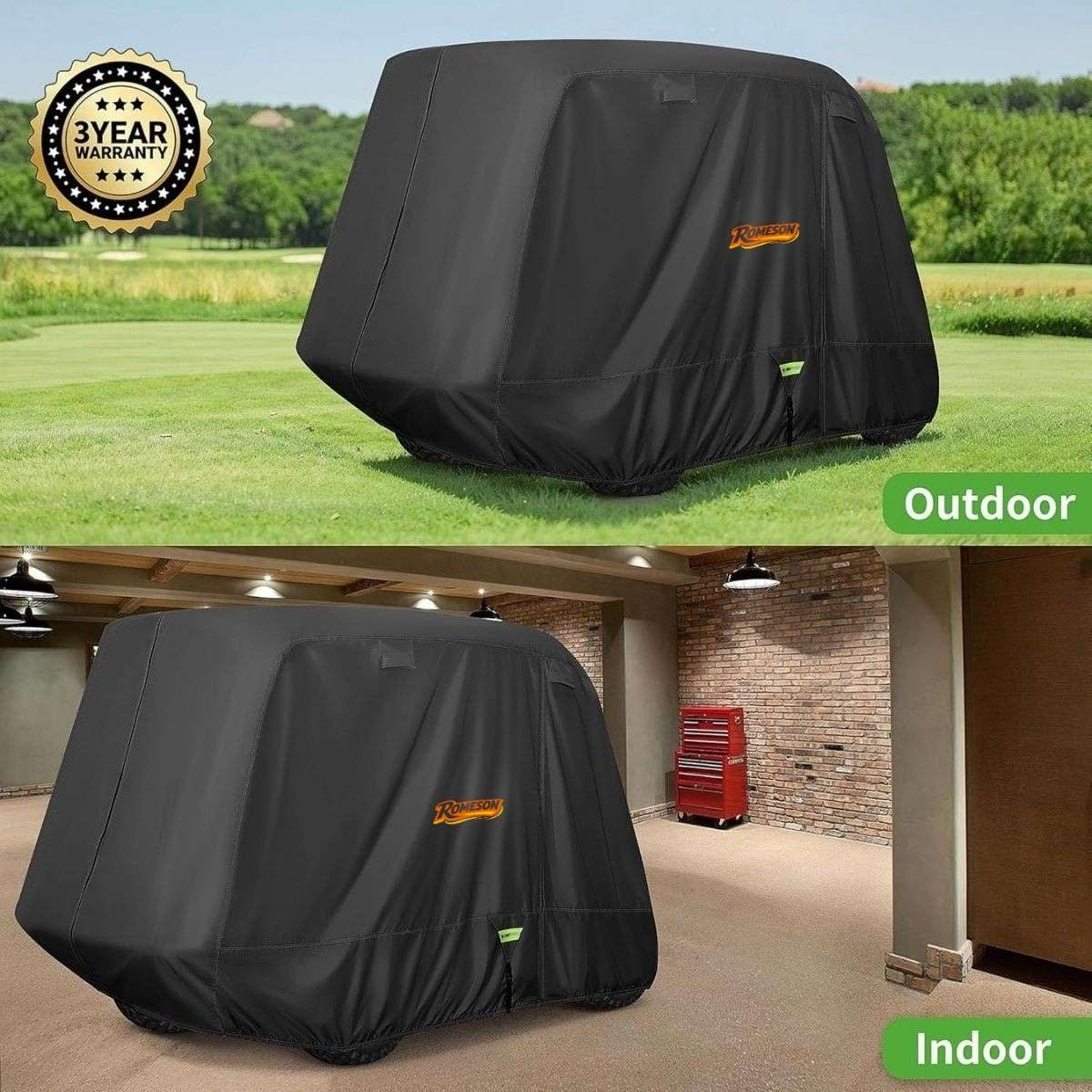Golf Cart Cover Upgrade Extended Roof for 2/4 Passenger