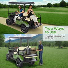 Golf Cart Rear Seat Kit Assembly Folding Rear Seat for Yamaha Drive 2 (2017-Up)