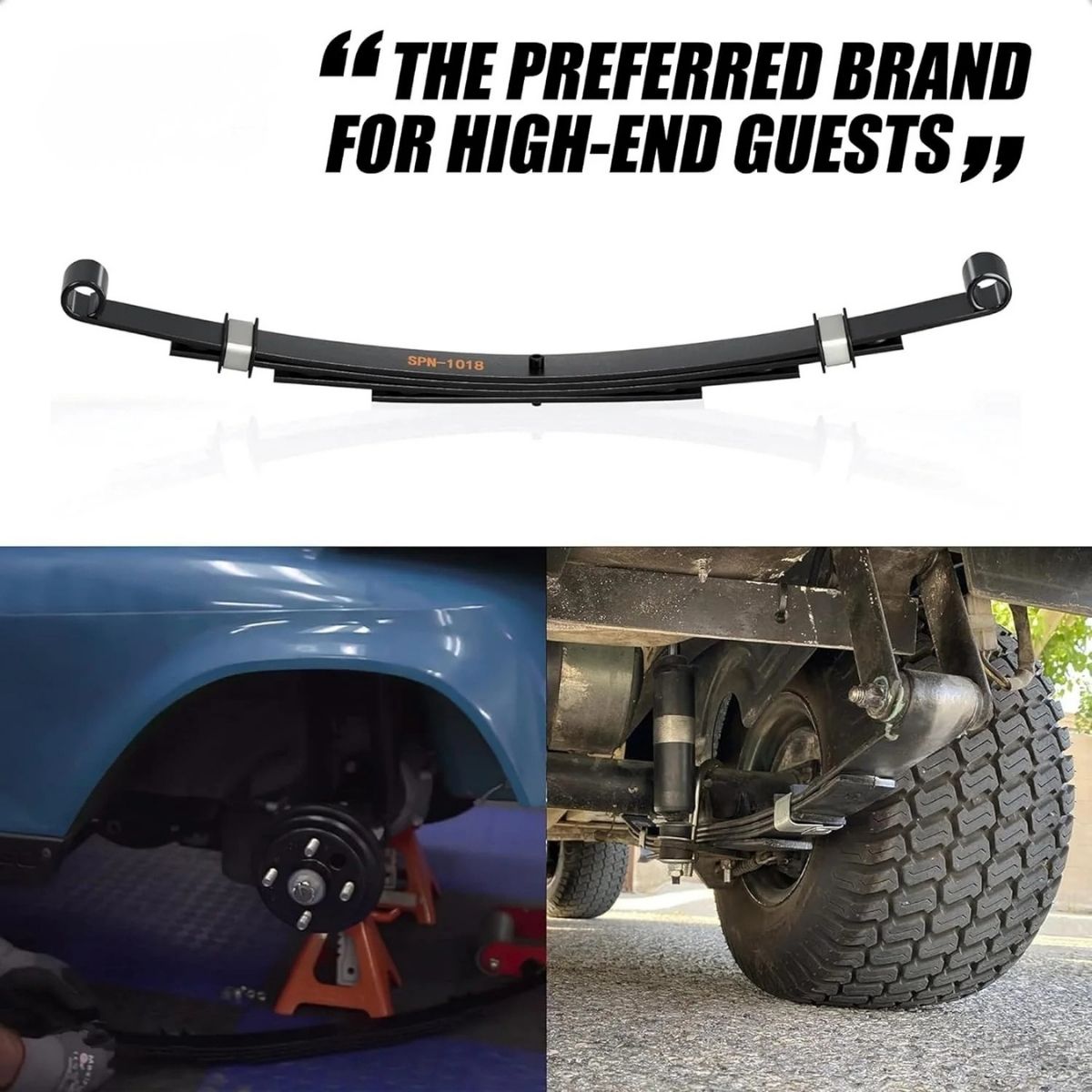 Golf Cart Rear Leaf Spring Kit Heavy Duty - 4-leaf Spring for EZGO TXT 1995-2013