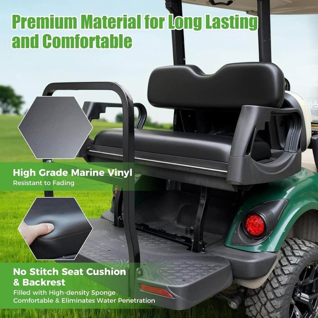 Back Seat for Golf Cart Yamaha G29/Drive 2007-2016 Flip-up Seat with Dual Function