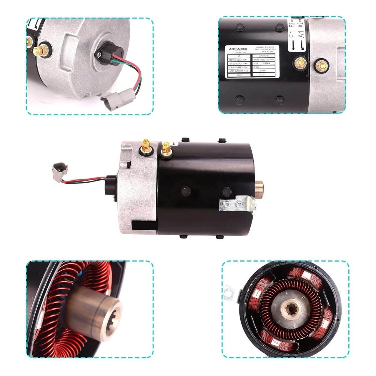 Golf Cart Electric Motor DC 48V 3.7KW for Club Car DS & Precedent 2001-up