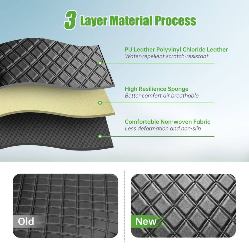 Golf Cart Leather Seat Cover for Yamaha G2-G22 No-Staple Installation