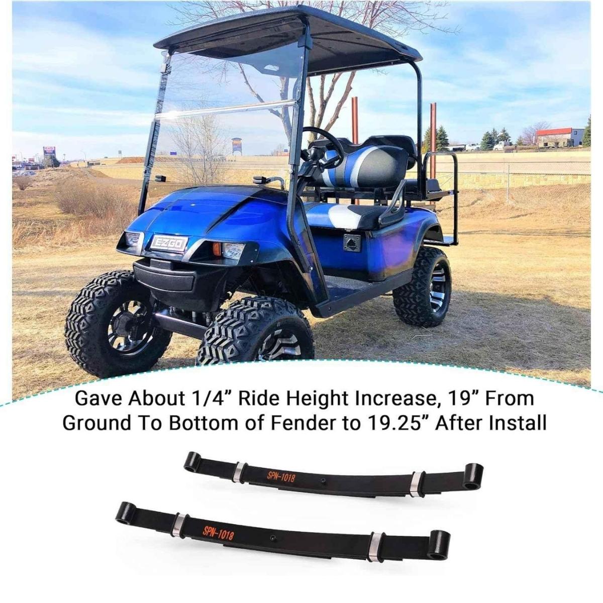 Golf Cart Rear Leaf Spring Kit Heavy Duty - 4-leaf Spring for EZGO TXT 1995-2013