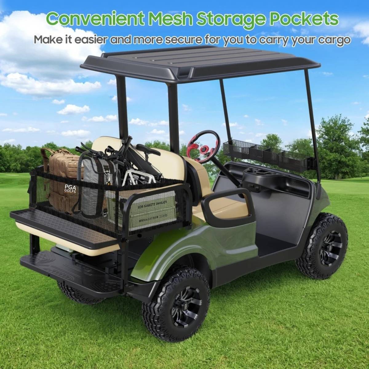 Golf Cart Rear Seat Kit Assembly Folding Rear Seat for Yamaha Drive 2 (2017-Up) Secondary image