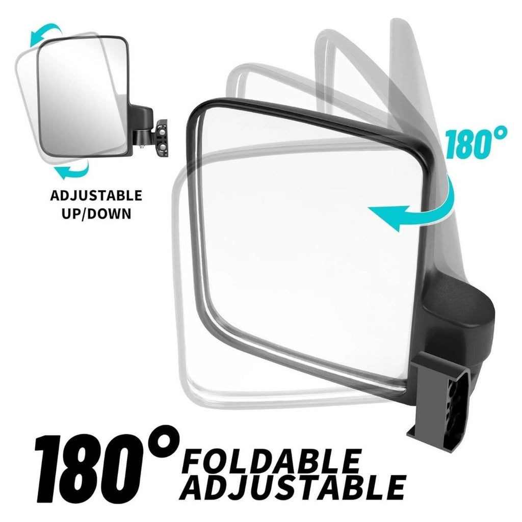 Golf Cart Side Mirrors No Drilling Required Universal