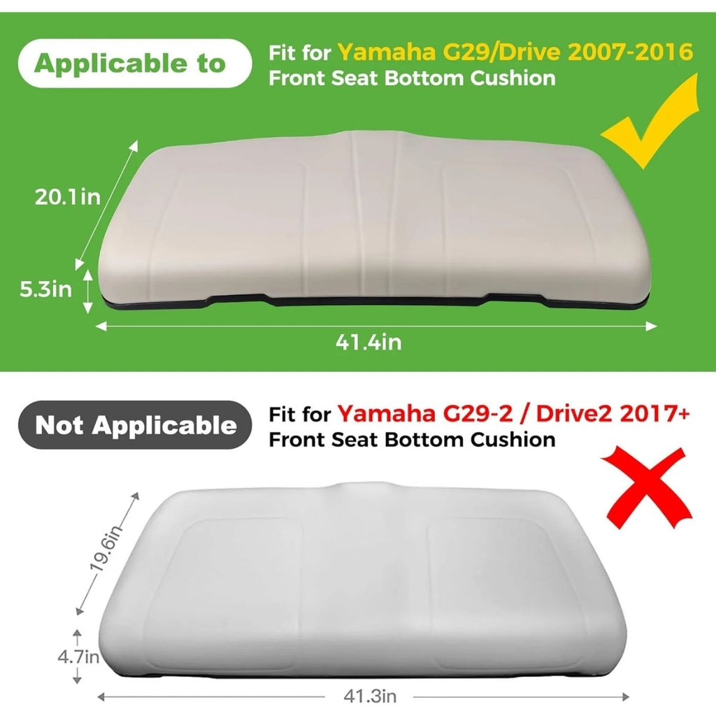 Golf Cart Front Seat Cushion Kit - Perfect Fit for Yamaha G29/Drive (2007-2016)