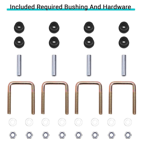 Golf Cart Rear Leaf Spring Kit Heavy Duty - 4-leaf Spring for EZGO TXT 1995-2013
