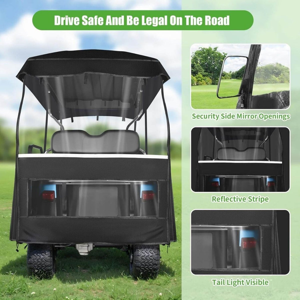 Golf Cart Enclosure Extended Roof 4 Passenger Universal
