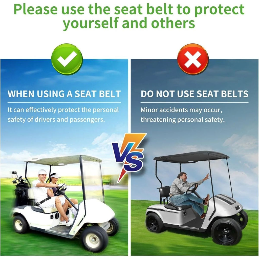 Golf Cart Seat Belts & Bracket Kit Universal