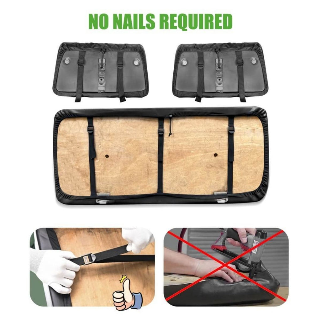 Golf Cart Leather Seat Cover for Yamaha G2-G22 No-Staple Installation