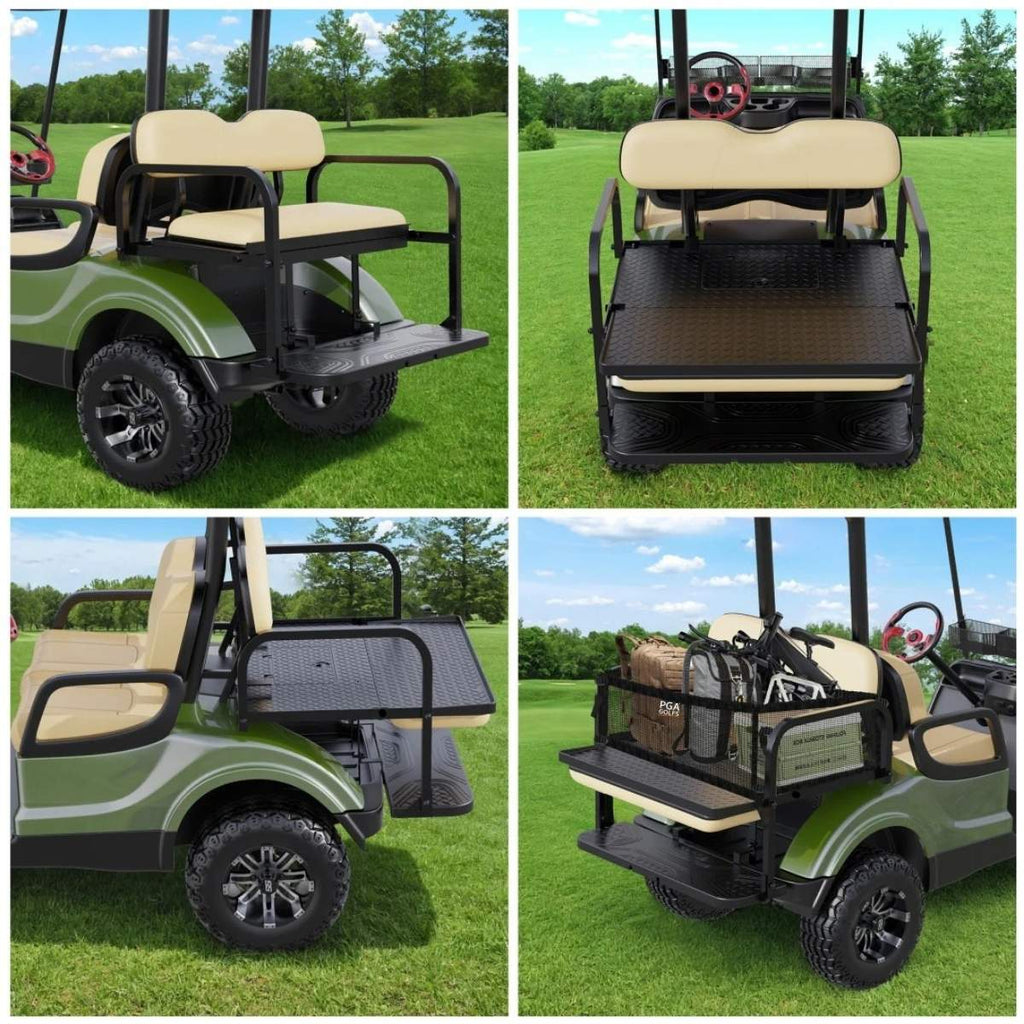 Golf Cart Rear Seat Kit Assembly Folding Rear Seat for Yamaha Drive 2 (2017-Up)