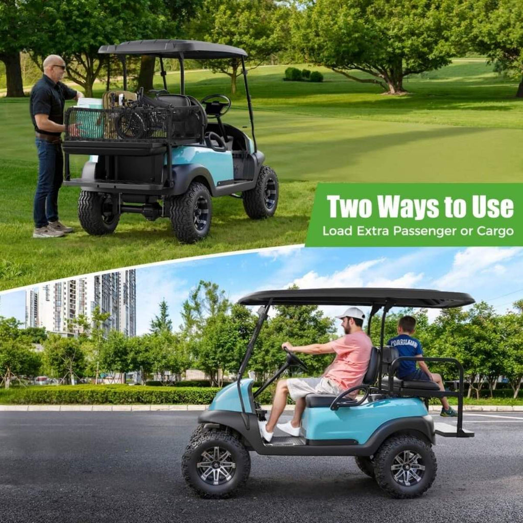 Golf Cart Flip Back Seat Kit for Club Car Precedent, Tempo, Onward, Deluxe Seat and Backrest