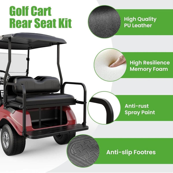 180° Flip Golf Cart Back Seat for Club Car DS Ergonomic Comfort Seat