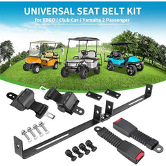 Golf Cart Seat Belts & Bracket Kit Universal