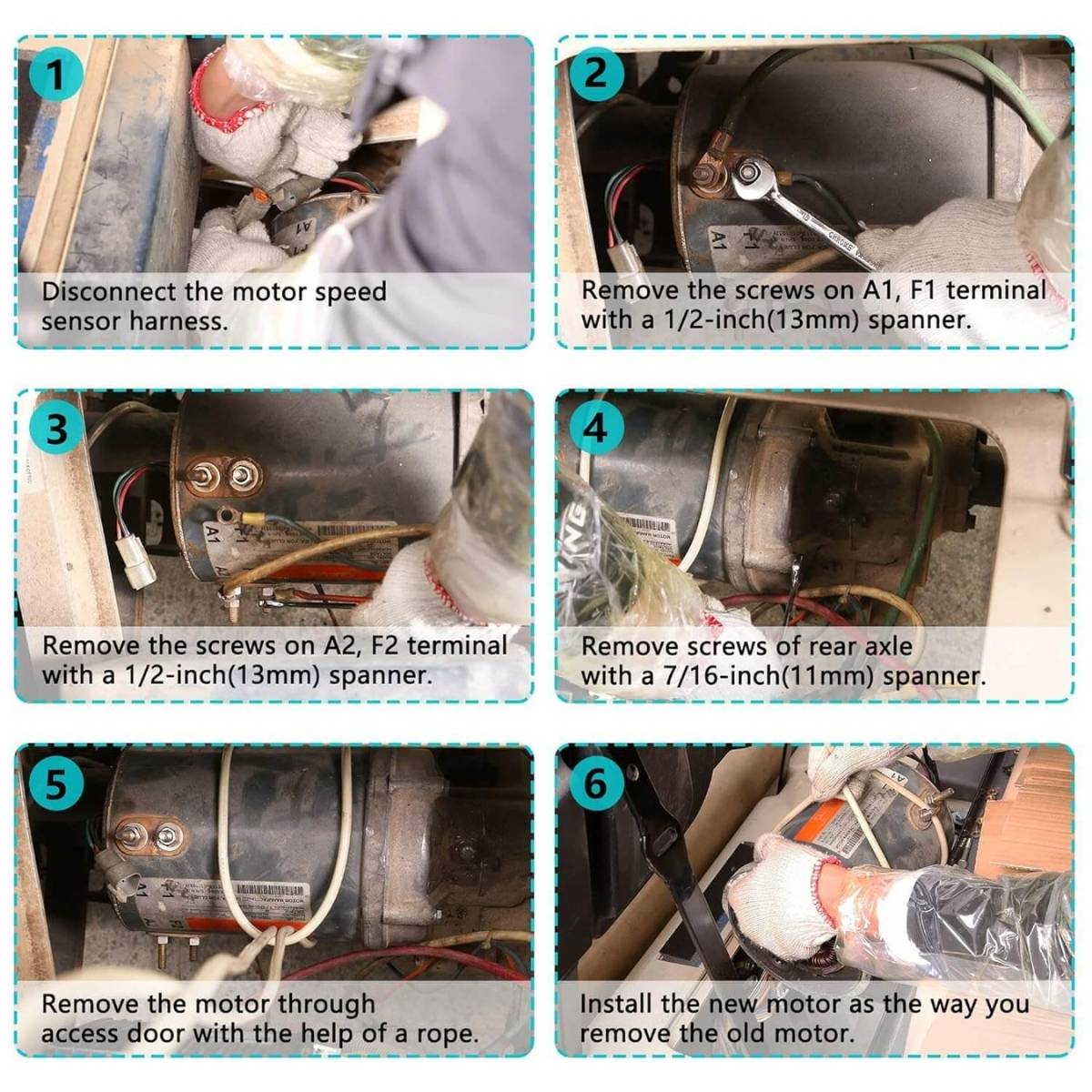Golf Cart Electric Motor DC 48V 3.7KW for Club Car DS & Precedent 2001-up