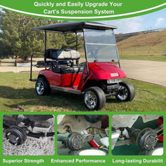 Golf Cart Rear 3-Leaf Spring Kit with Heavy Duty Bushings & Sleeves for EZGO TXT 1995-2013