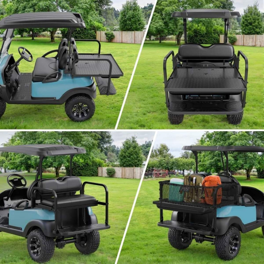 Golf Cart Flip Back Seat Kit for Club Car Precedent, Tempo, Onward, Deluxe Seat and Backrest