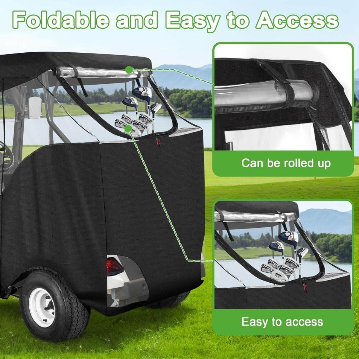 Golf Cart Enclosure for EZGO TXT & RXV 2 Passenger