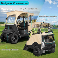 Golf Cart Enclosures for Club Car Precedent, Onward & Tempo  2 Passenger