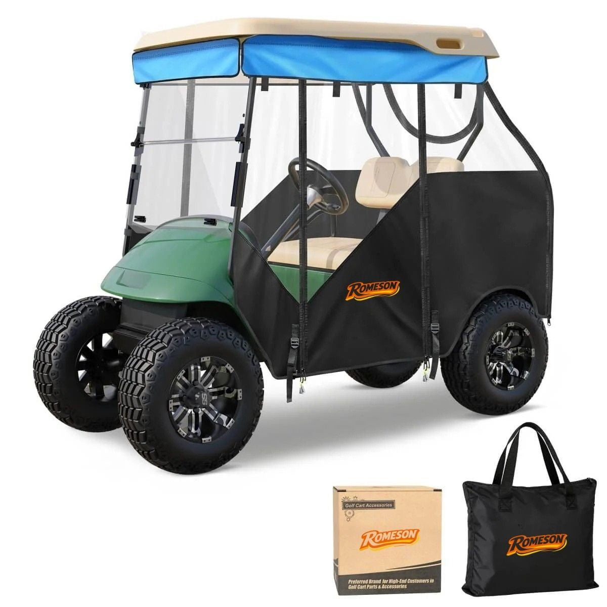 Smart Track Style Golf Cart Enclosures for EZGO TXT 2 Passenger Secondary image