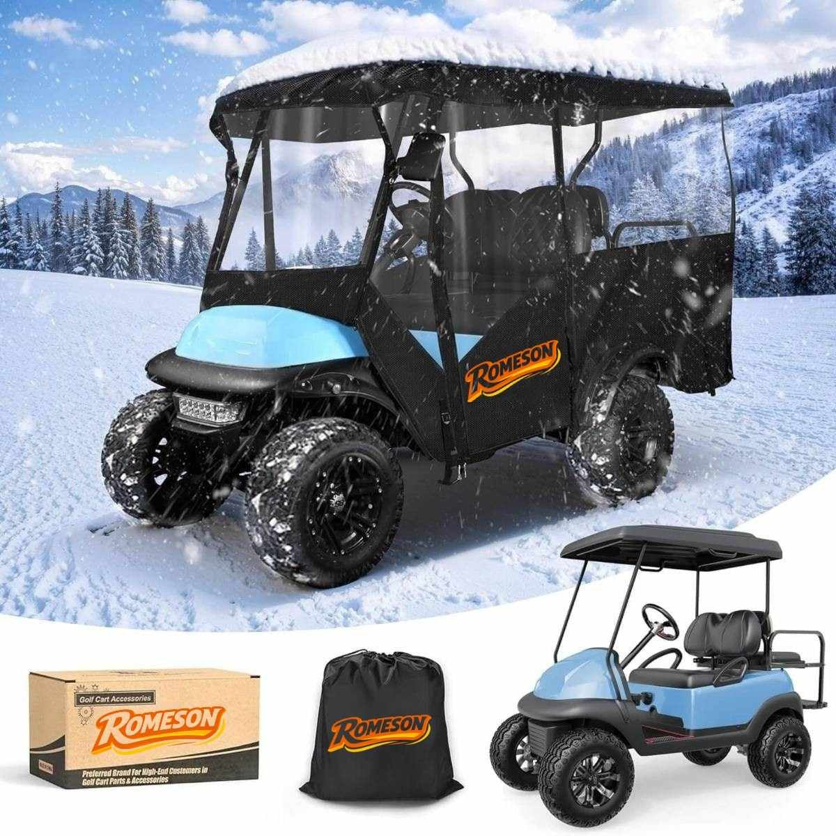 Golf Cart Enclosure Extended Roof 4 Passenger Universal