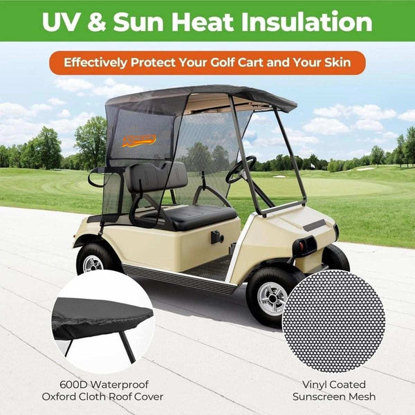 Golf Cart Sun Shade For EZGO TXT RXV & Club Car Precedent DS
